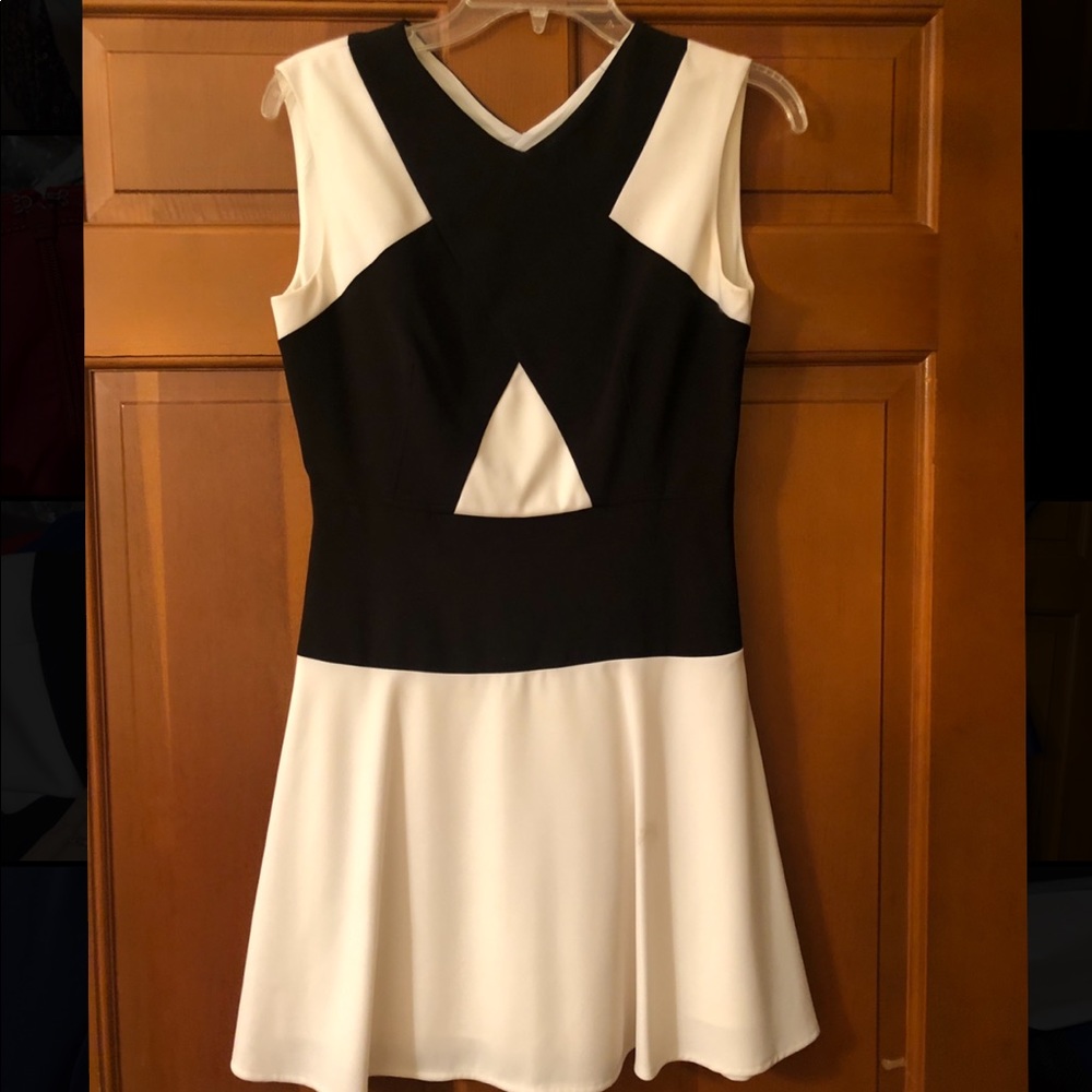 Black and white BCBG dress